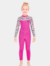 One Piece Long Sleeve Girls Wetsuits Rose Red